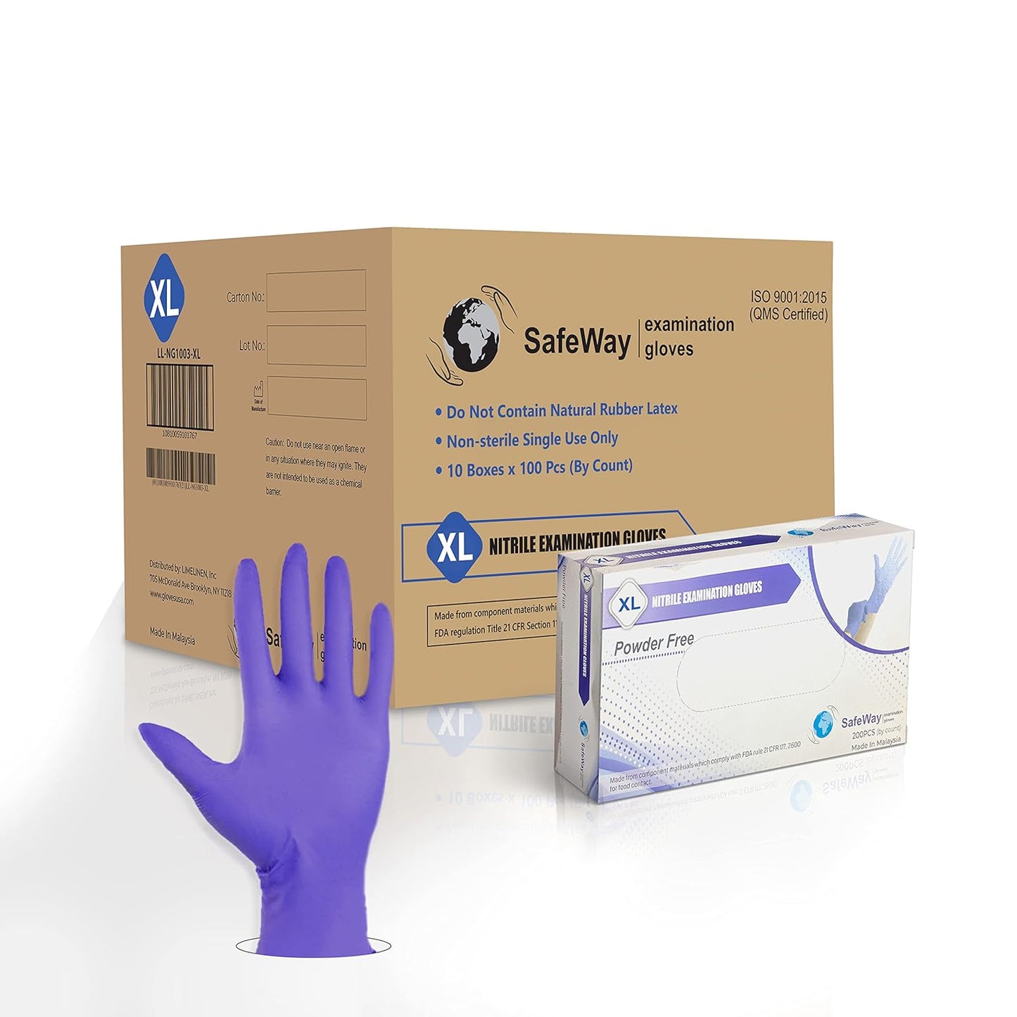 Safeway Nitrile Exam Gloves - 1000 Ct, Medical-Grade, Powder-Free, Latex-Free