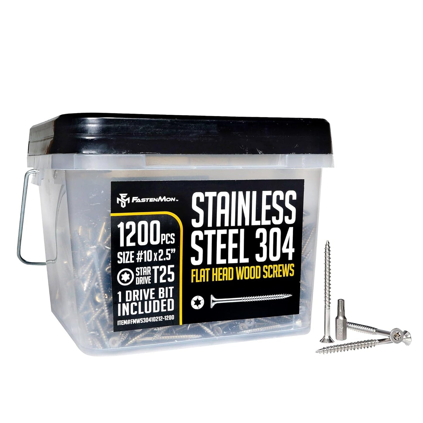 Stainless Steel Deck Screws for Outdoor Wood Projects, 1200 PCS