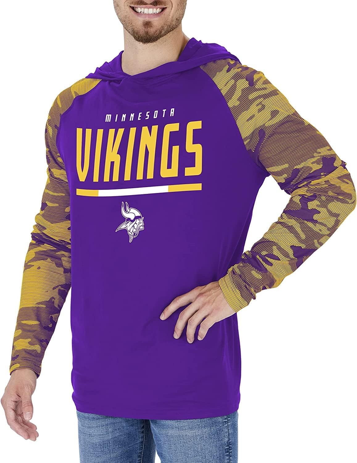 Zubaz NFL Teams Men's Lightweight Pullover Hoodies for Fans
