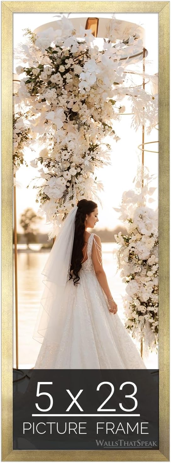 5x23 Gold Picture Frame for Puzzles Posters Photos Artwork