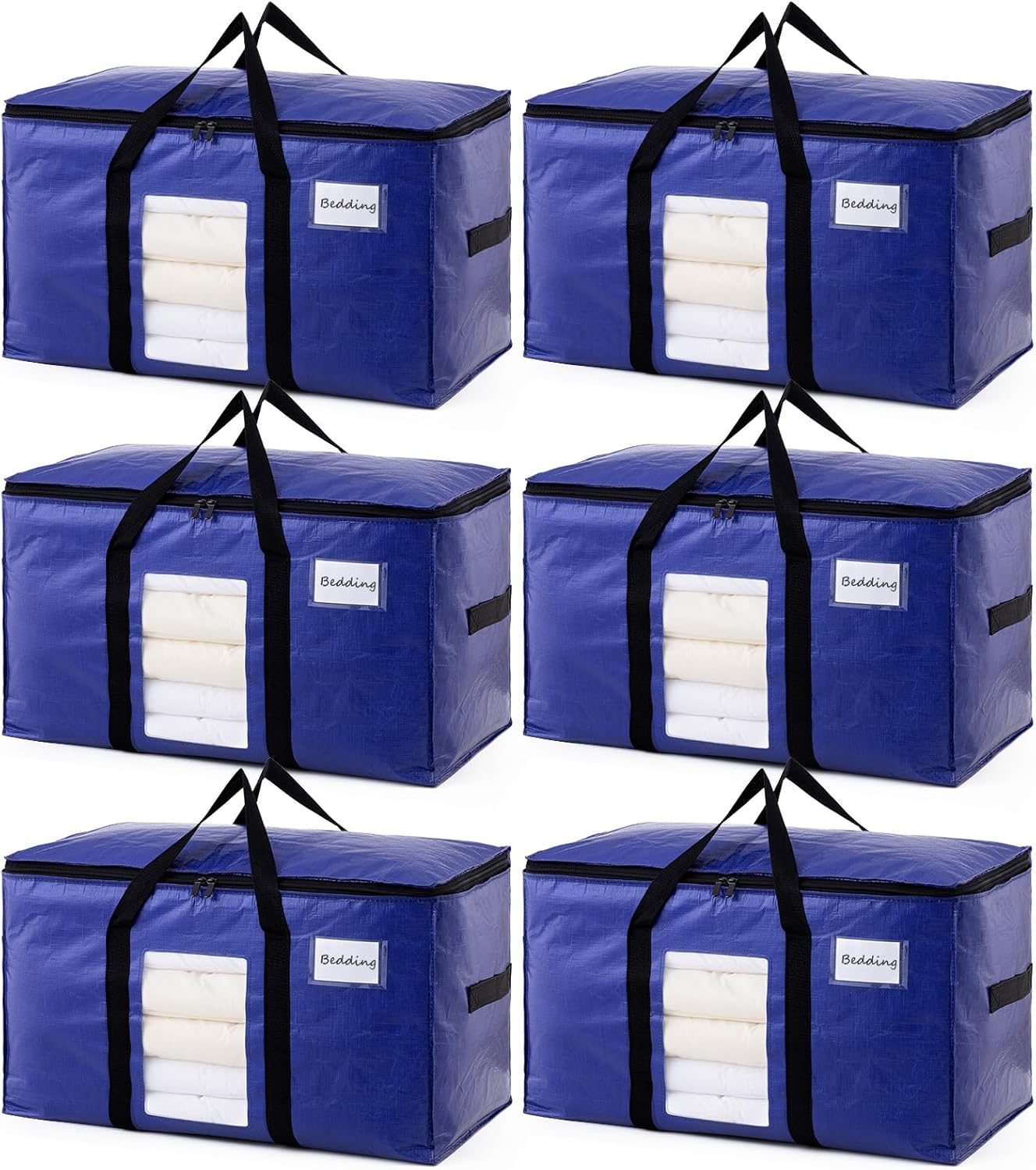 Extra Large Storage Bags for Moving - Heavy Duty Totes with Window