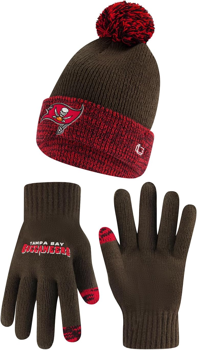Ultra Game Kid's Two Tone Winter Beanie and Touch Screen Gloves