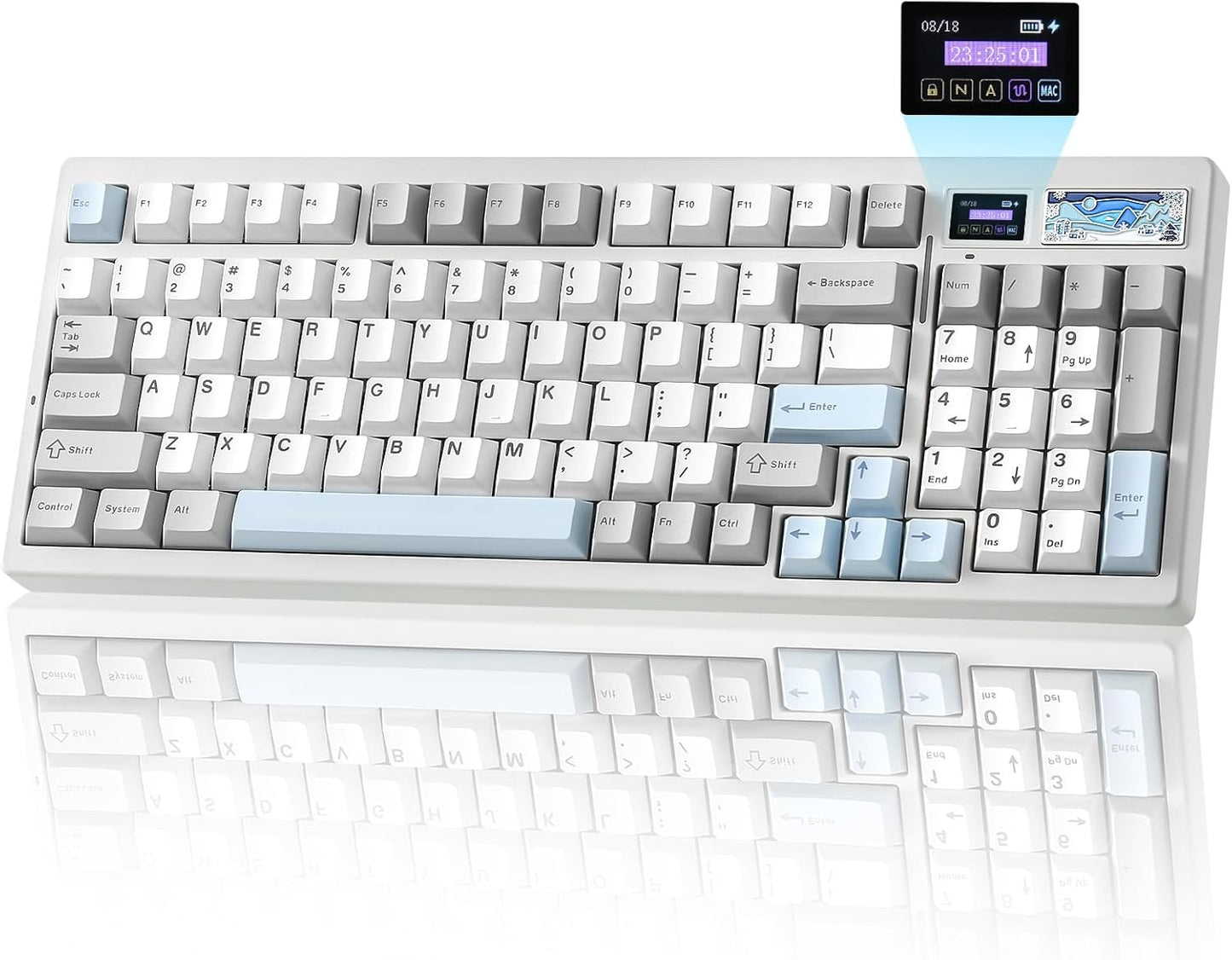 YUNZII IF99 Wireless Mechanical Gaming Keyboard with LCD Display
