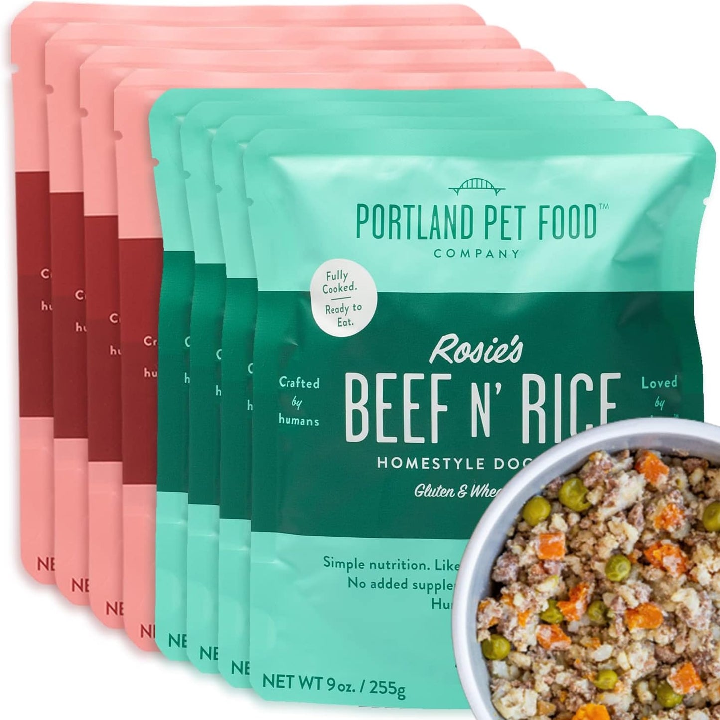 Fresh Dog Food Pouches for Pups - Salmon & Beef Variety Pack