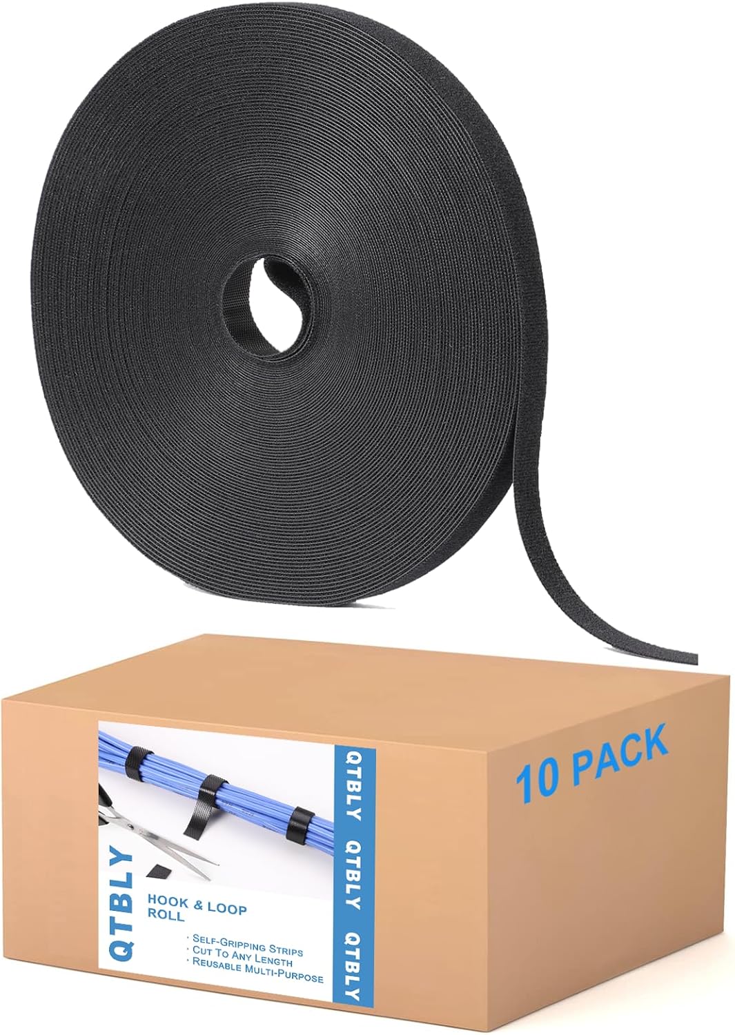 1/2in x 1,000ft Hook and Loop Roll for Multi-Purpose Use
