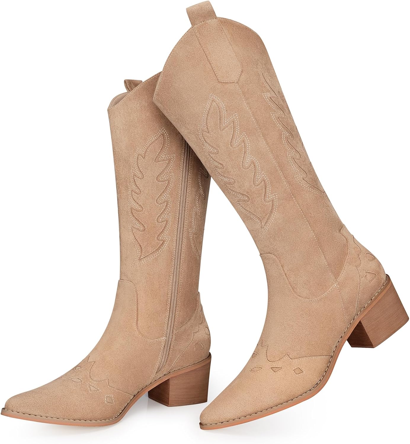 Comfortable Knee High Cowboy Boots for Women by SHIBEVER