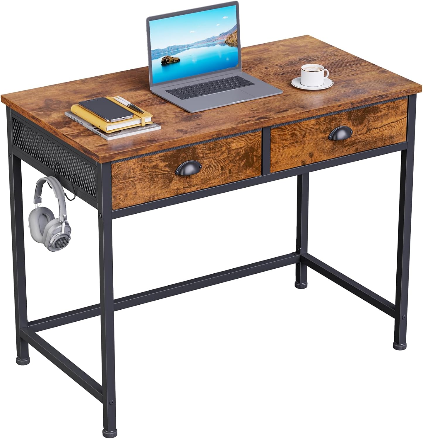 Furologee Small Home Office Desk - Stylish Storage Solution