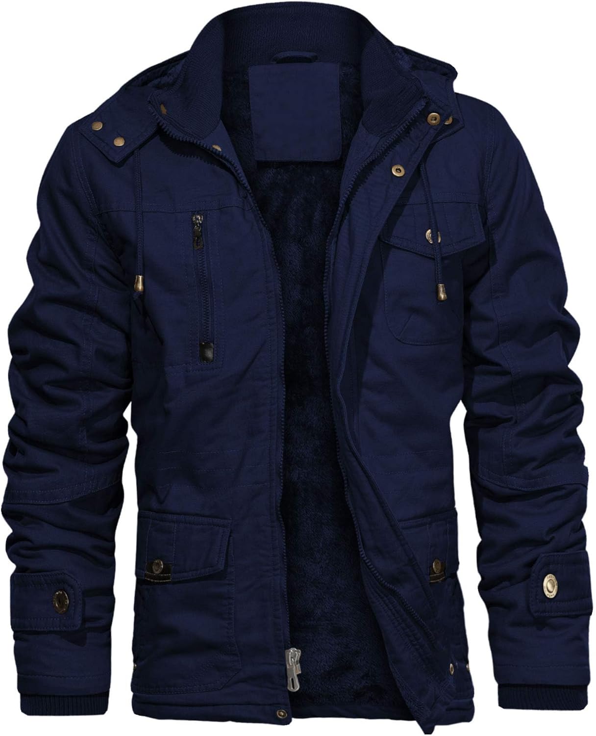 Thick Winter Jackets for Men with Hood and Fleece Lining