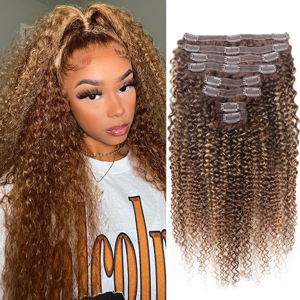Curly Clip In Hair Extensions for a Stunning Balayage Look