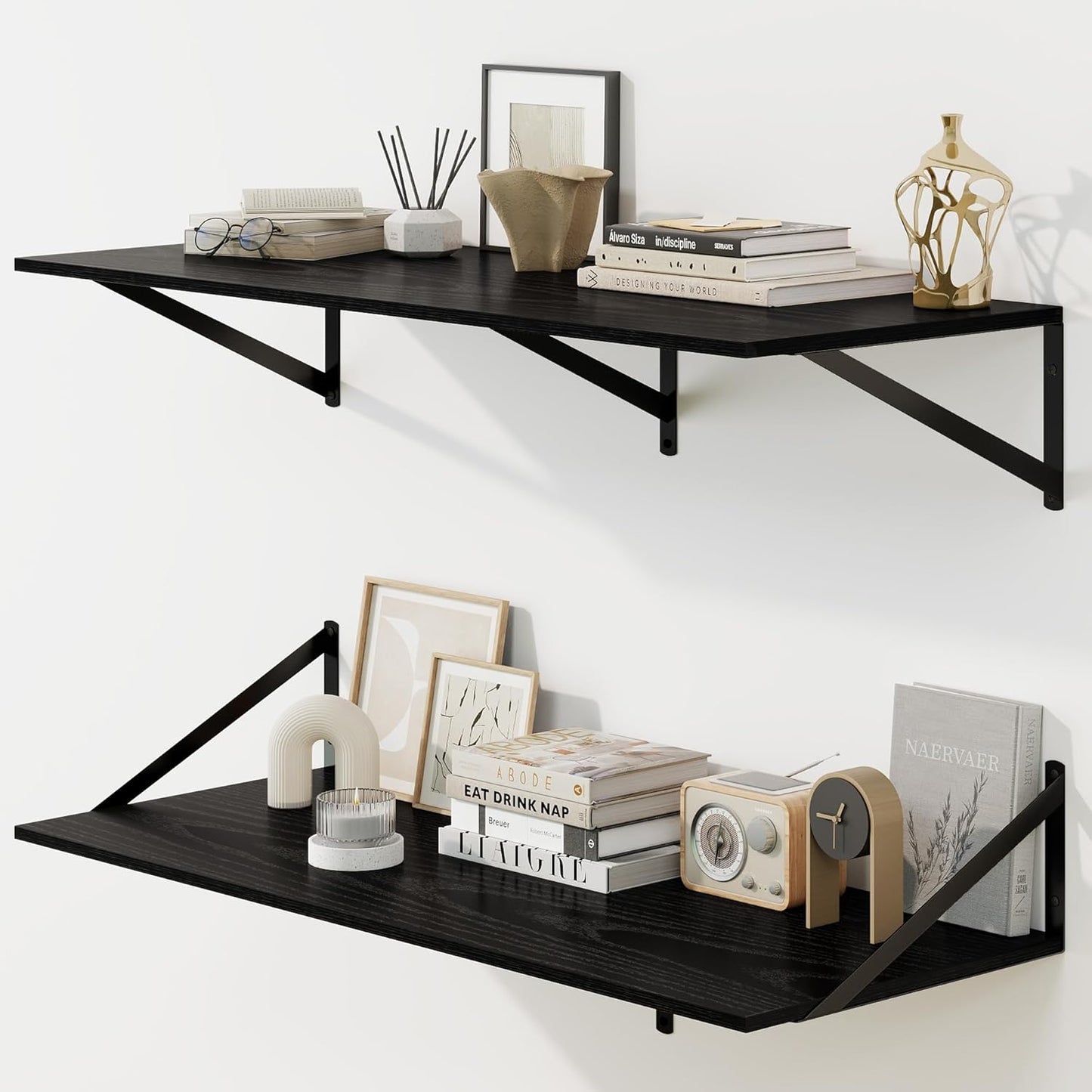 Floating Shelves for Wall - Sturdy 36W x 12D Set of 2