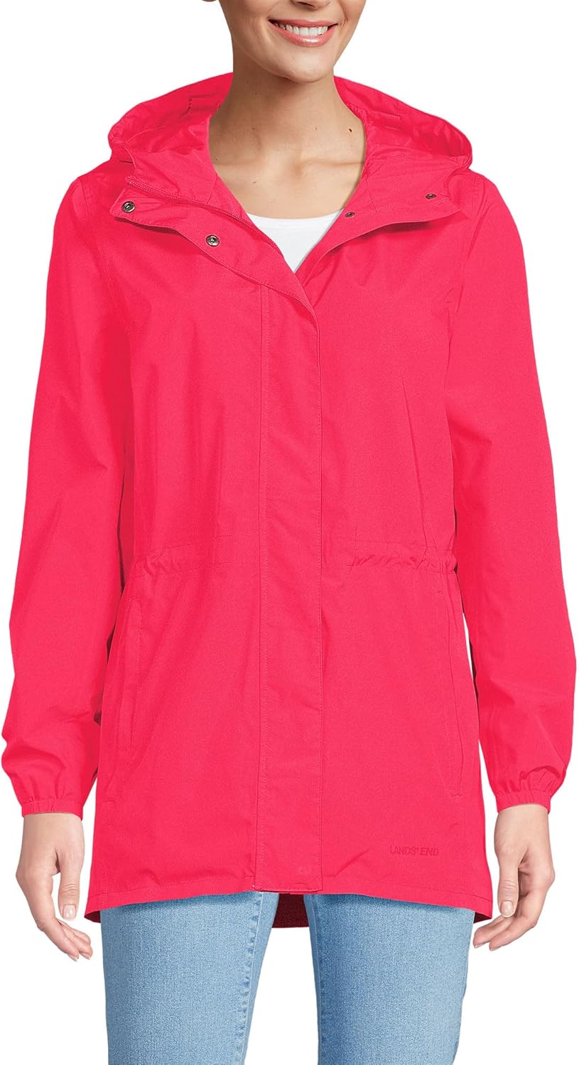 Lands' End Squall Packable Waterproof Raincoat for All Seasons