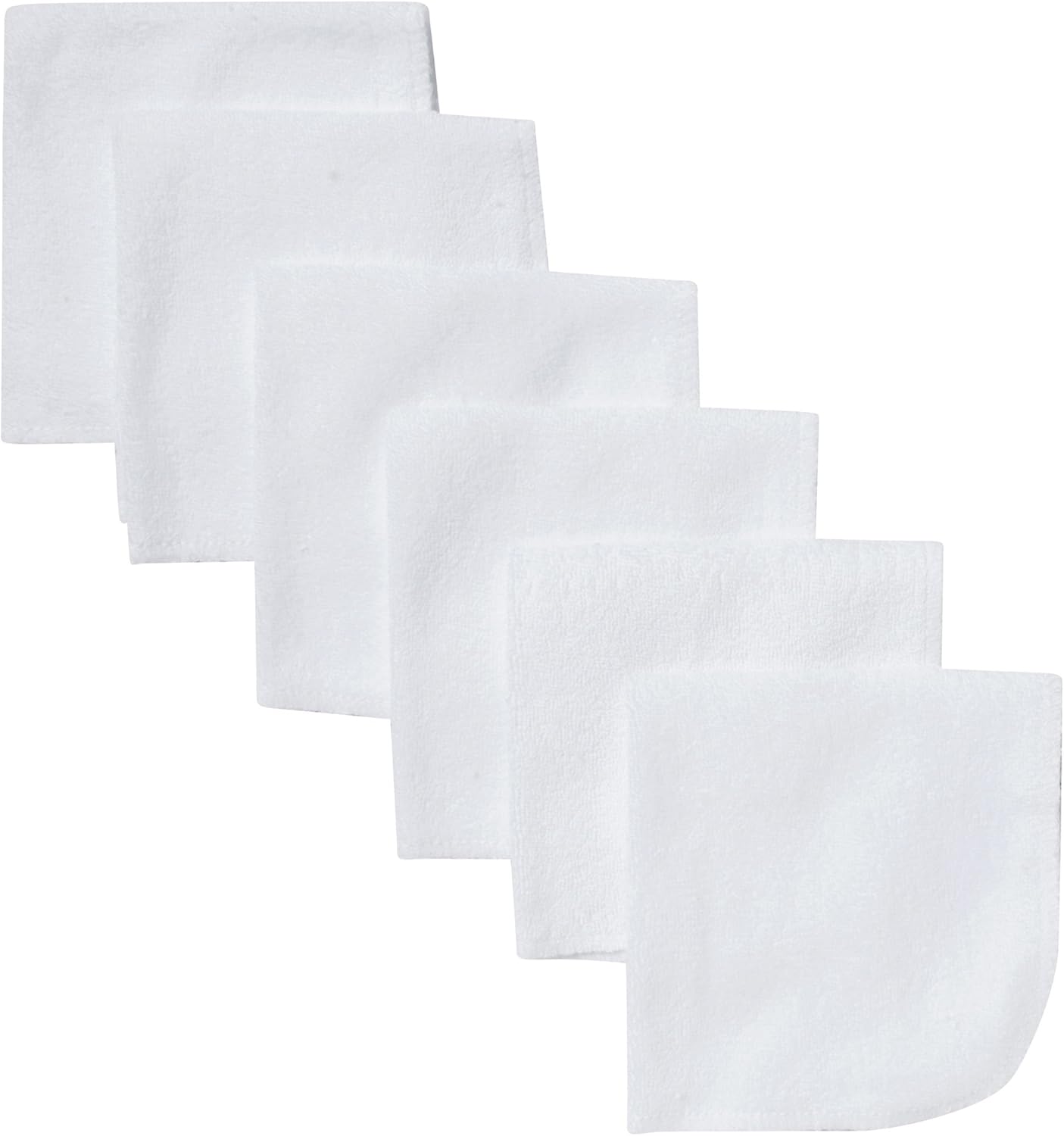 Gerber Soft White Washcloth Bundle x6