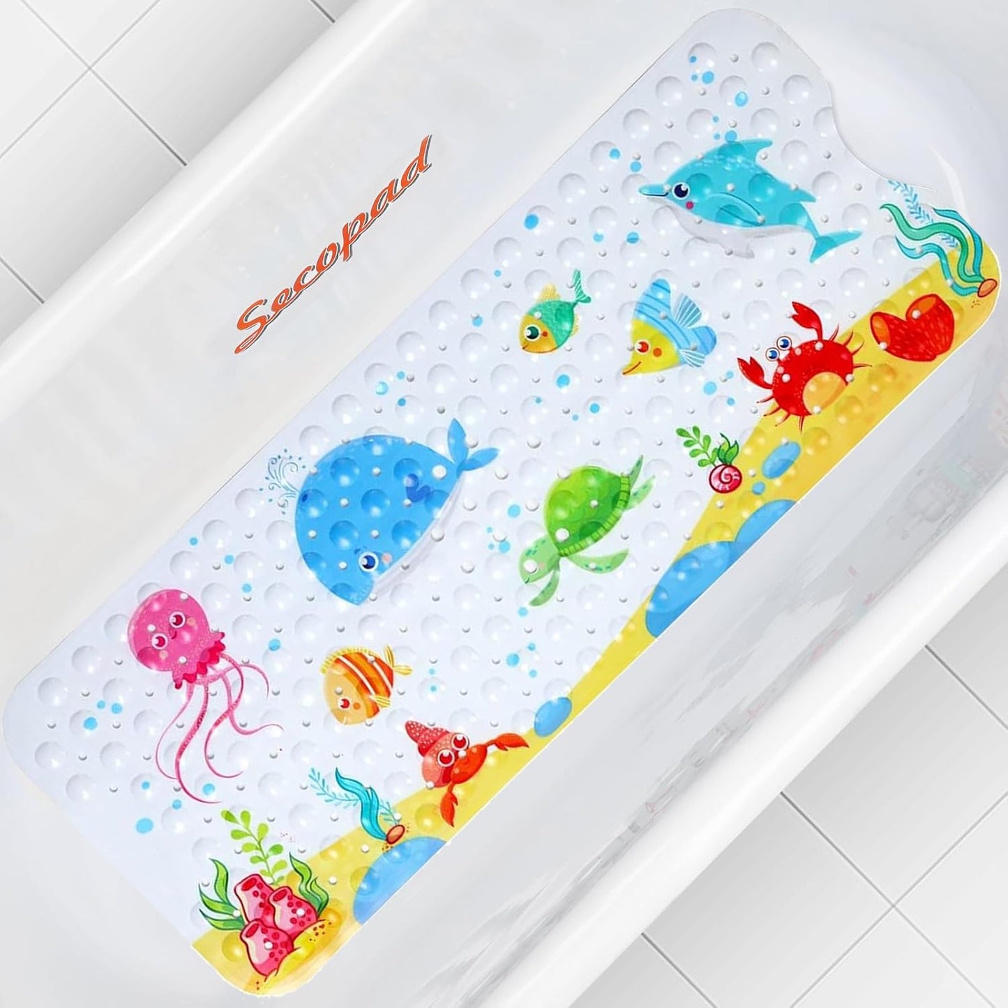 Non-Slip Cartoon Baby Bath Mat - Little Whale