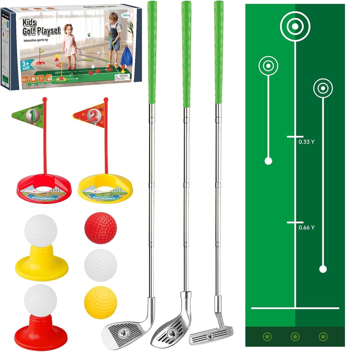 Liberry Retractable Kids Golf Set - Indoor-Outdoor Fun!