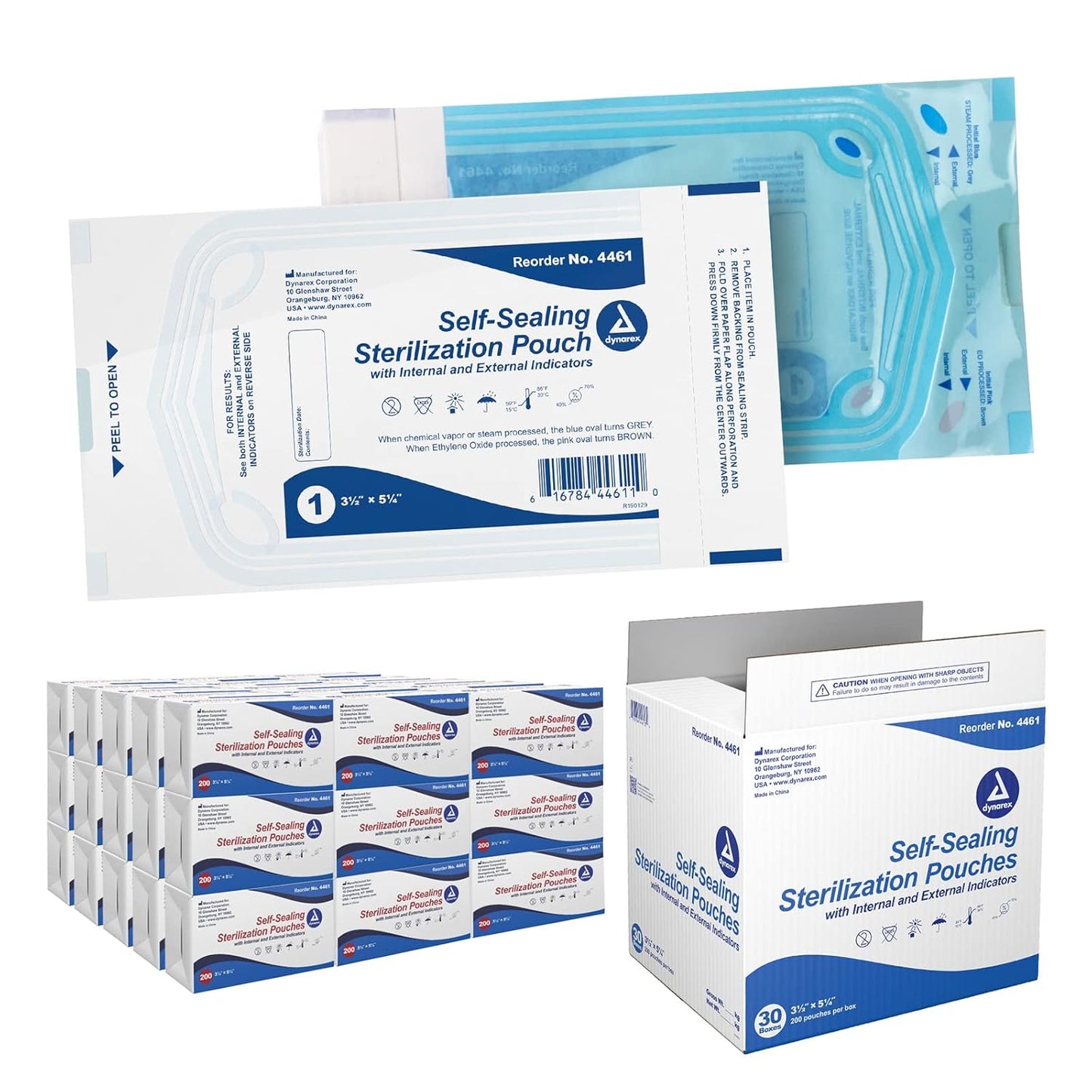 Dynarex Sterilization Pouches for Medical and Dental Tools