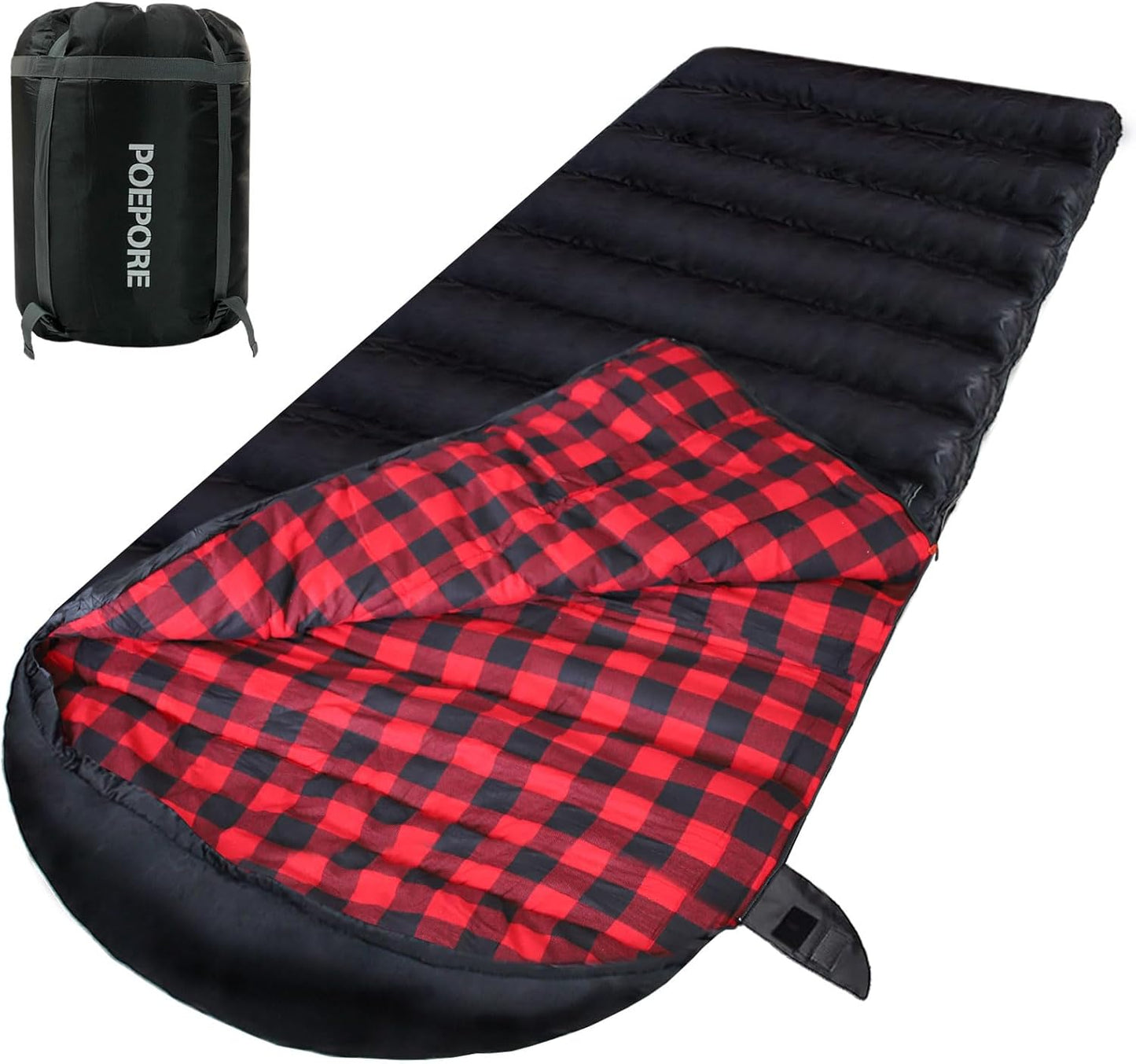 0 Degree Sleeping Bag XXL Flannel for Cold Weather Comfort