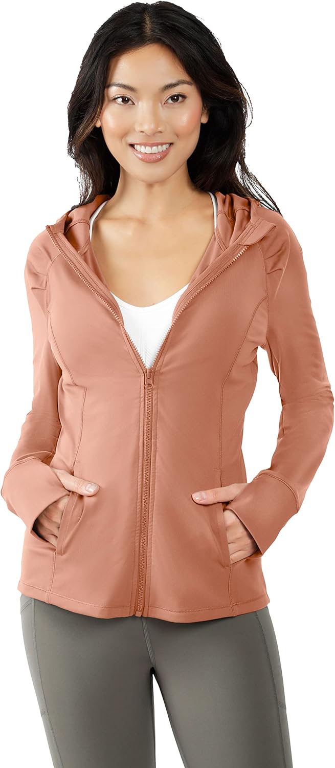 Yogalicious Lightweight Hooded Jacket for Running and Yoga