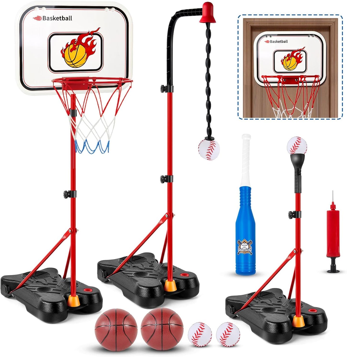 GODELAIF 4-in-1 Kids Sports Set - Adjustable Fun!