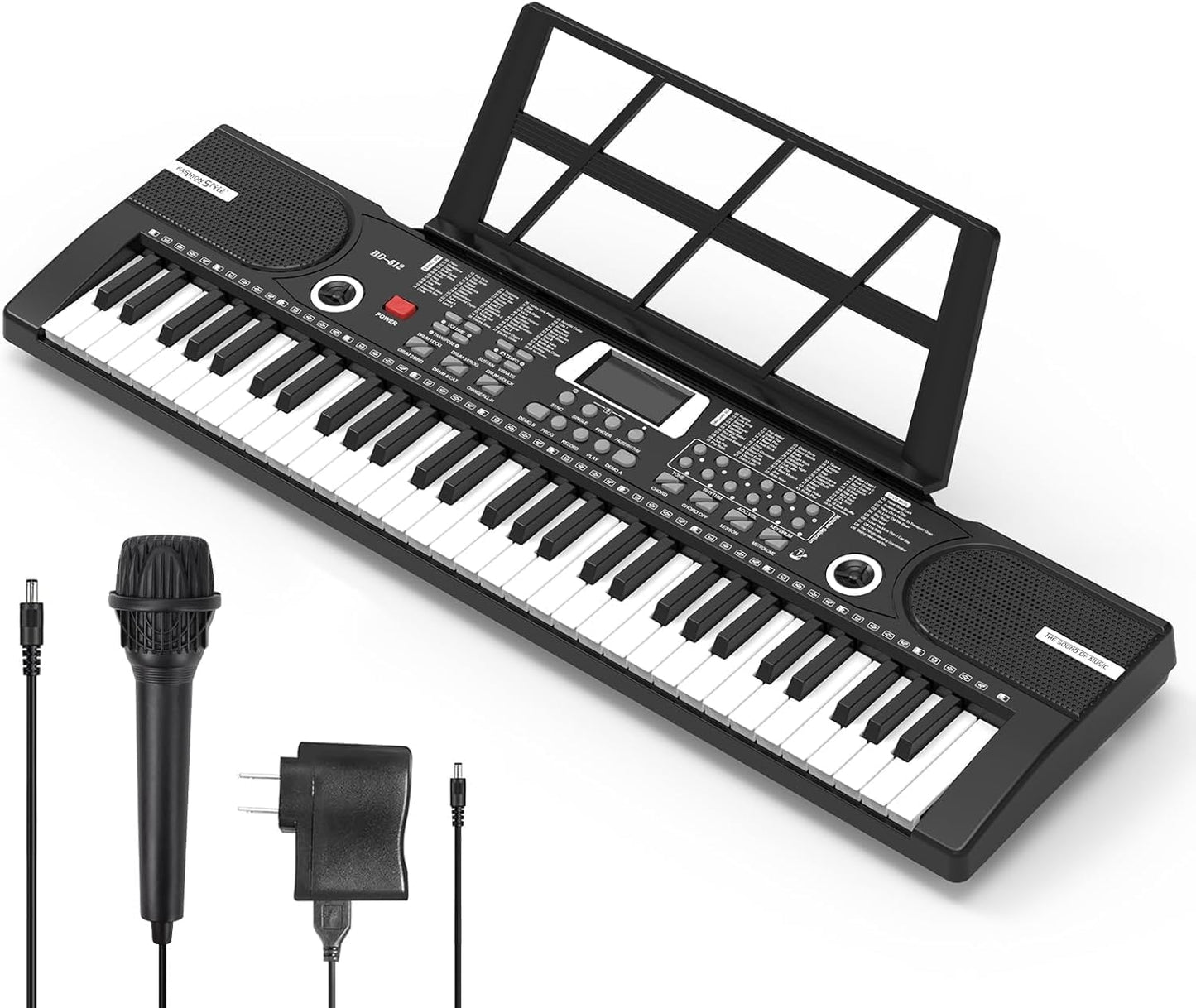 61 Keys Electronic Digital Piano with Built-In Speaker and Microphone