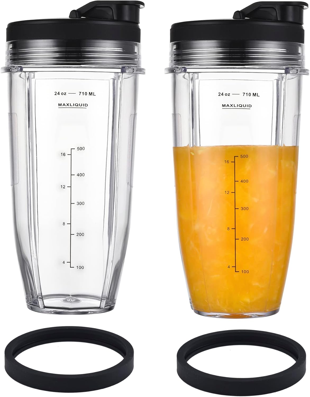 Upgraded 24oz Ninja Blender Cup w/ Seal Lid 2 Pack
