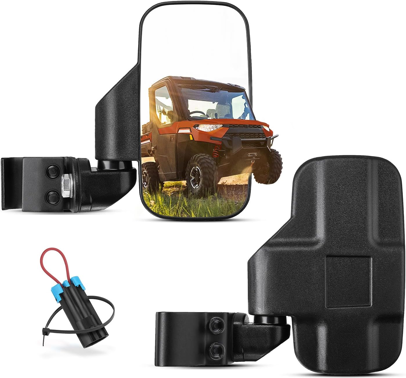KEMIMOTO UTV Side Mirrors for Polaris Ranger and Can-Am Models