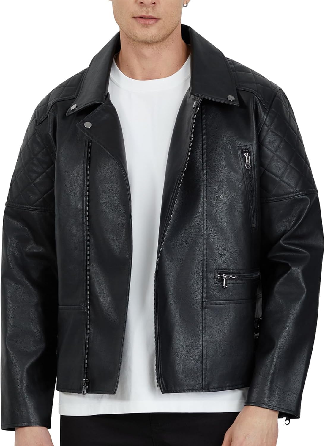 WULFUL Men's Leather Jackets - Stylish Faux Bomber for Bikers