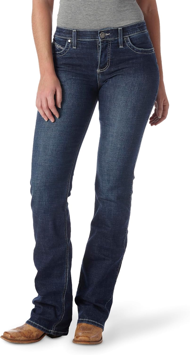 Wrangler Women's Q-Baby Mid Rise Boot Cut Riding Jean Review