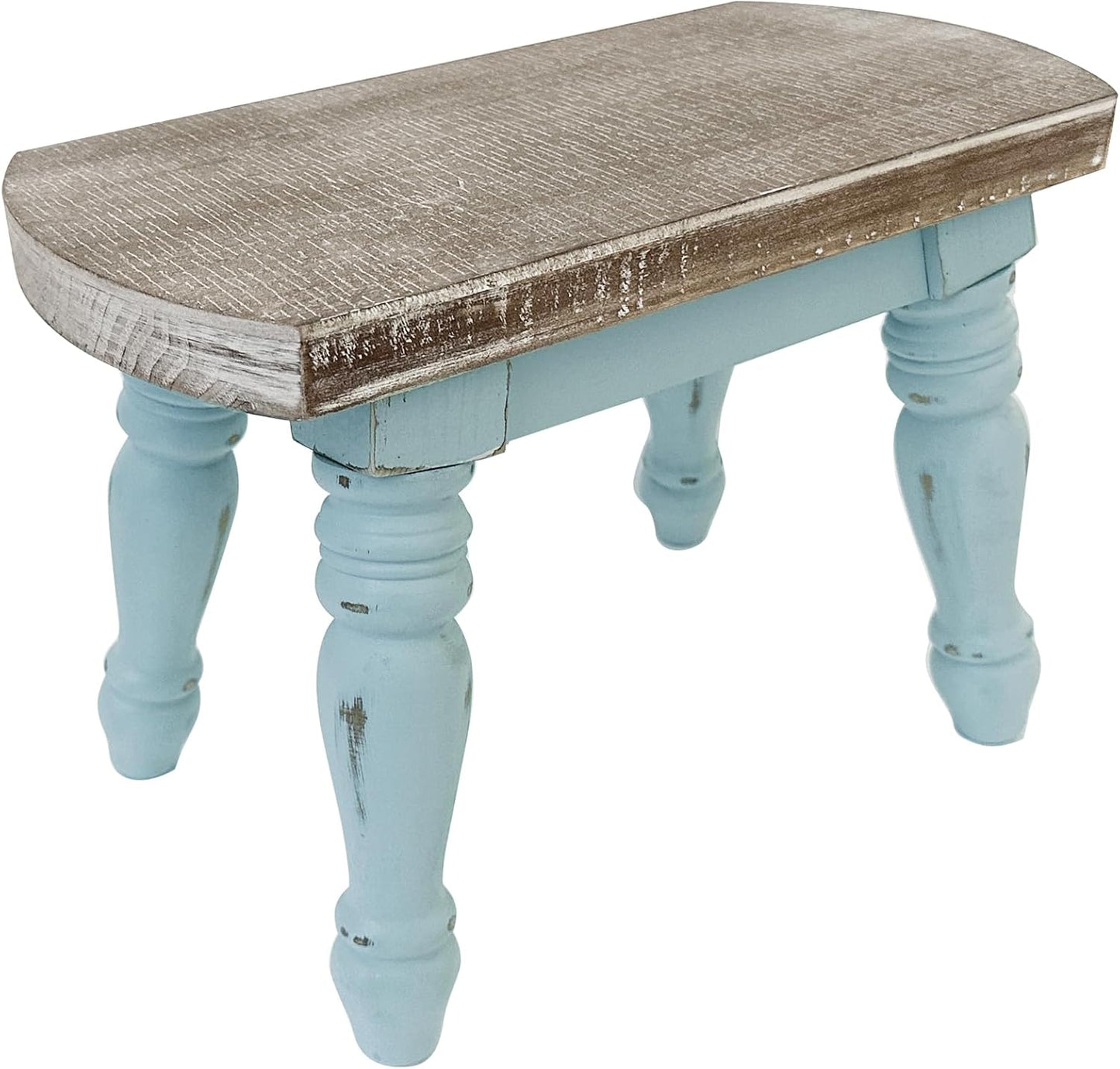 Farmhouse Wooden Step Stool - Sturdy Solid Wood Design