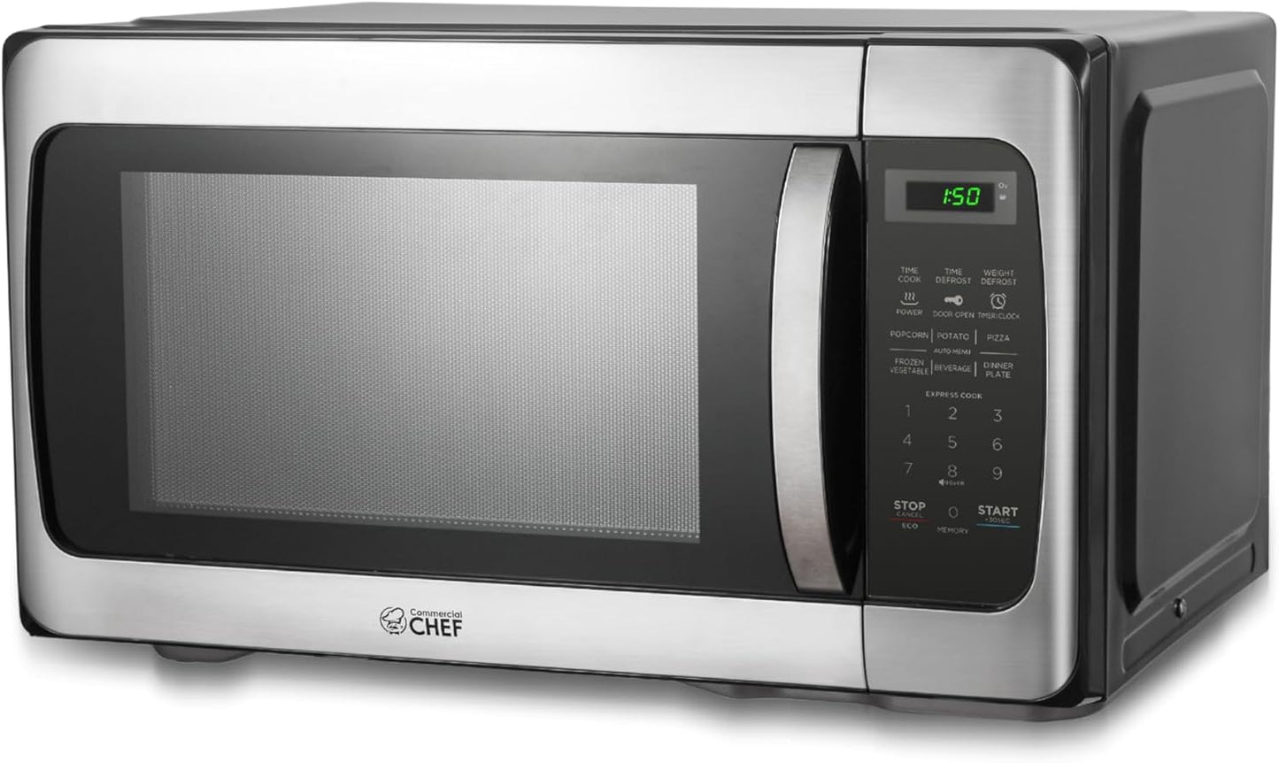 Commercial Chef 1.1 Cu Ft Microwave - 10 Power Levels