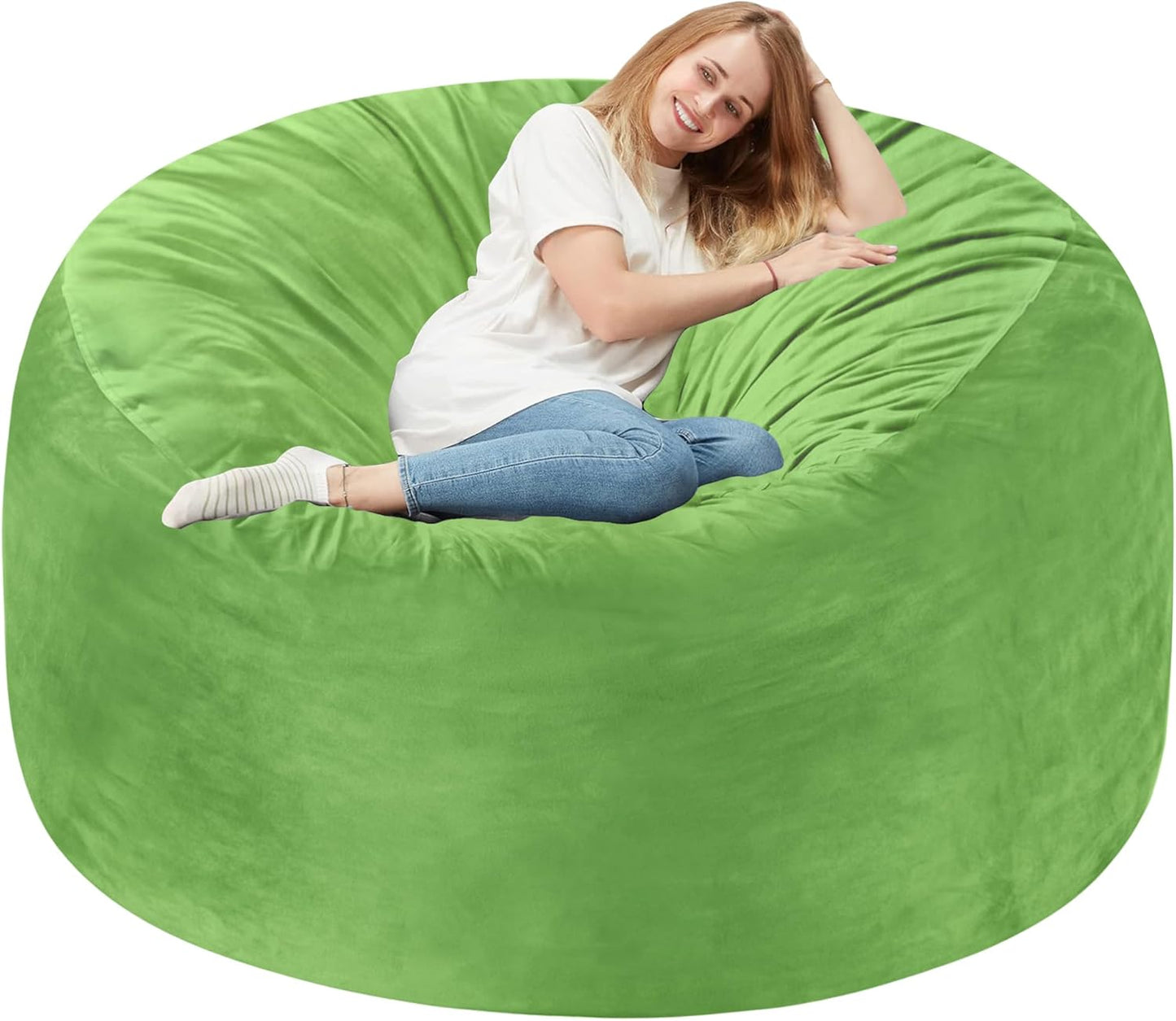 Homguava 5 FT Bean Bag Chair with Memory Foam for Ultimate Comfort