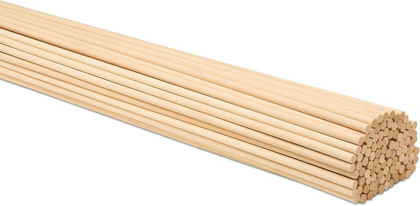 Dowel Rods Wood Sticks for Crafts and DIYers - 5/16 x 18 in