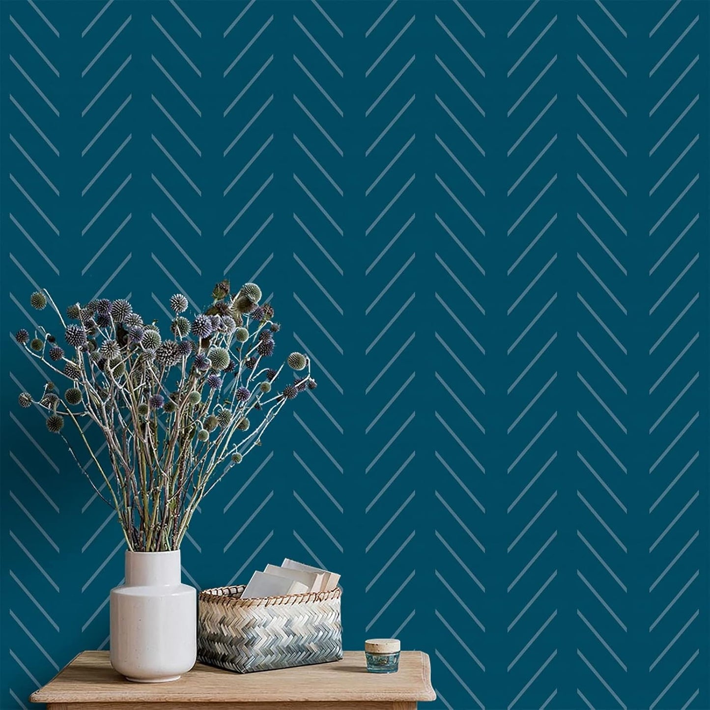 Orainege Blue Peel and Stick Wallpaper for Modern Home Decor