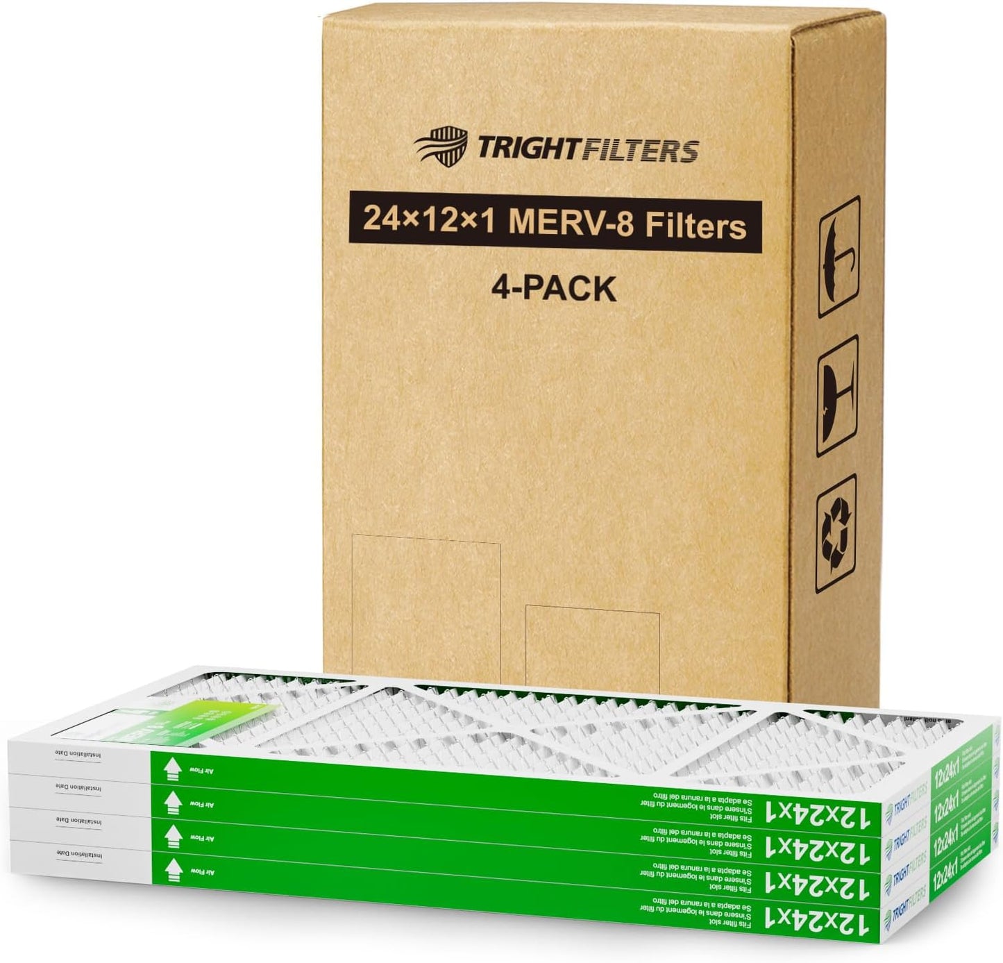 TRIGHTFILTERS MERV 8 4 Pack - Dust Defense!
