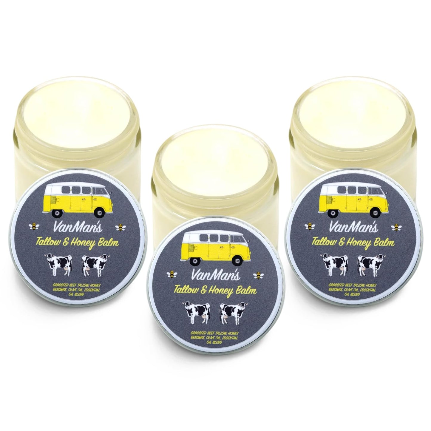 Vanman's Tallow and Honey Balm for Moisturized Skin Care