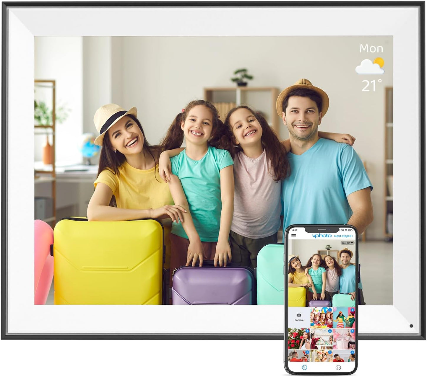 Large Digital Photo Frame 16.2in with 32GB Memory and WiFi