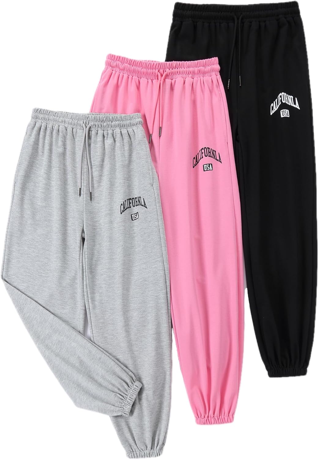 EXARUS Girls Sweatpants Joggers with Pockets for Tween Style
