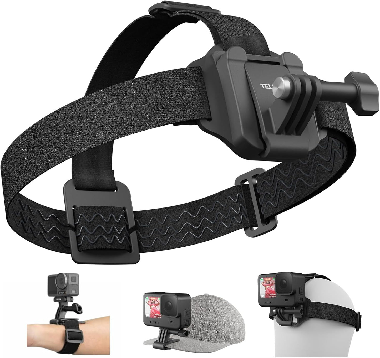 Go Hands-Free with TELESIN Head Strap Mount!