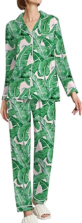 Ekouaer Pajamas Women's Long Sleeve Sleepwear Soft Button Down