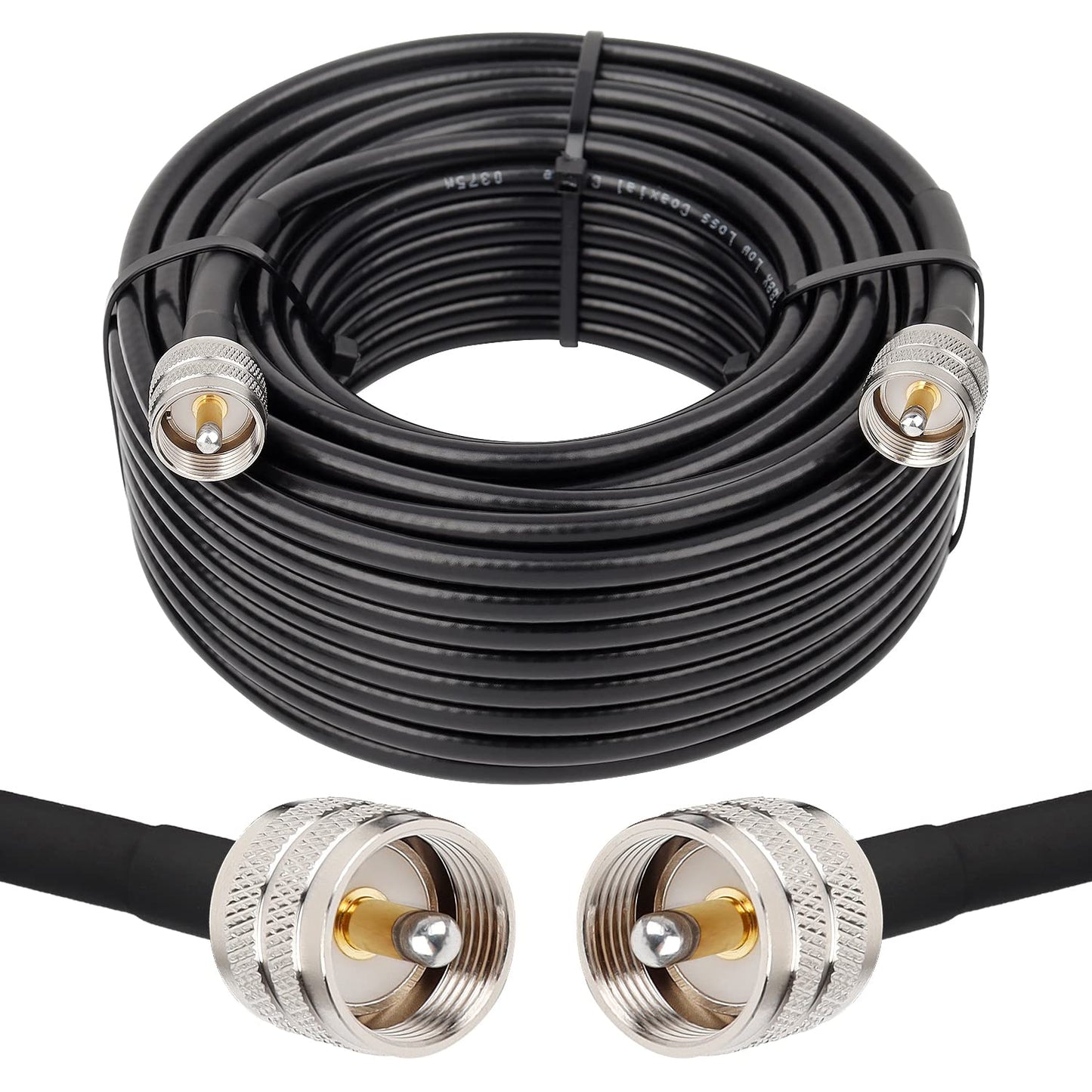 RG8x Coaxial Cable 50ft for Low Loss Antenna Extension Use
