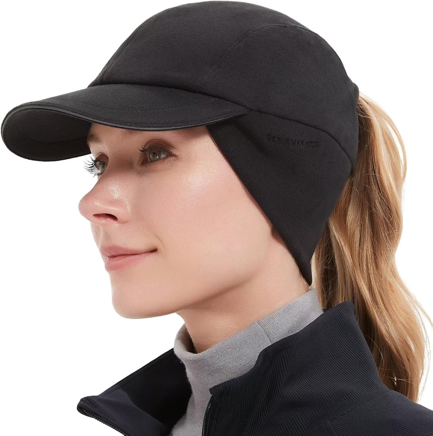 Reflective Fleece Ponytail Hat: Stay Warm in Style!