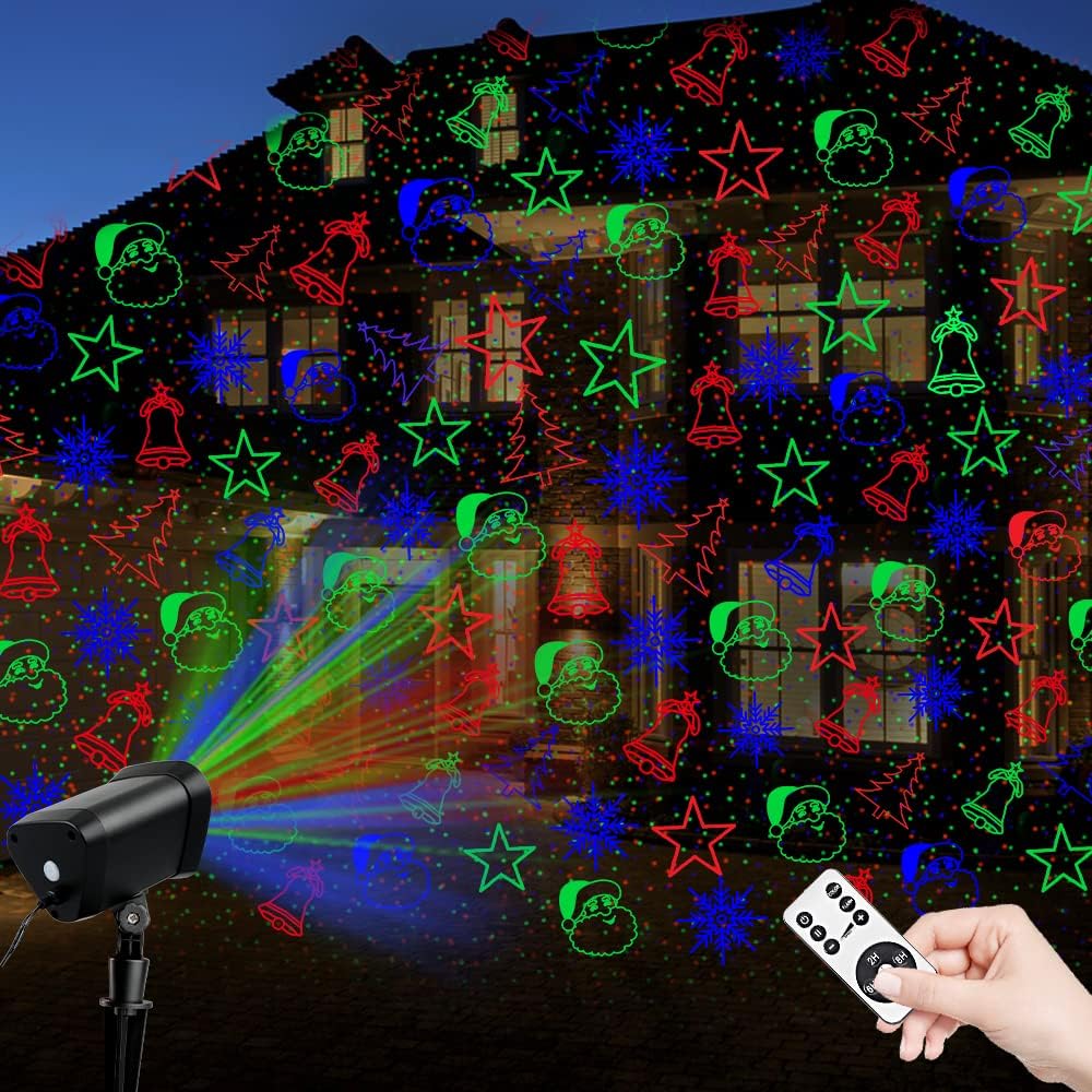 Ultimate Christmas Laser Lights: 9 Moving Patterns, Remote Control, Waterproof