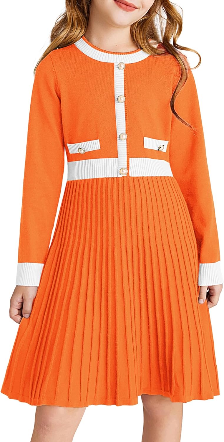 Stylish Girls Sweater Fall Dress for Casual and Formal Wear