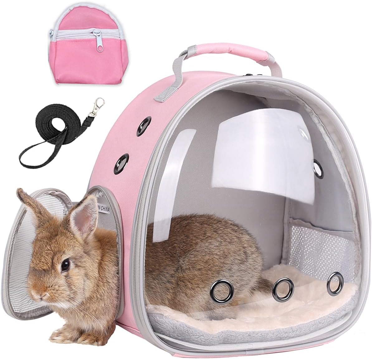 Portable Guinea Pig Backpack with Bubble Window for Small Pets