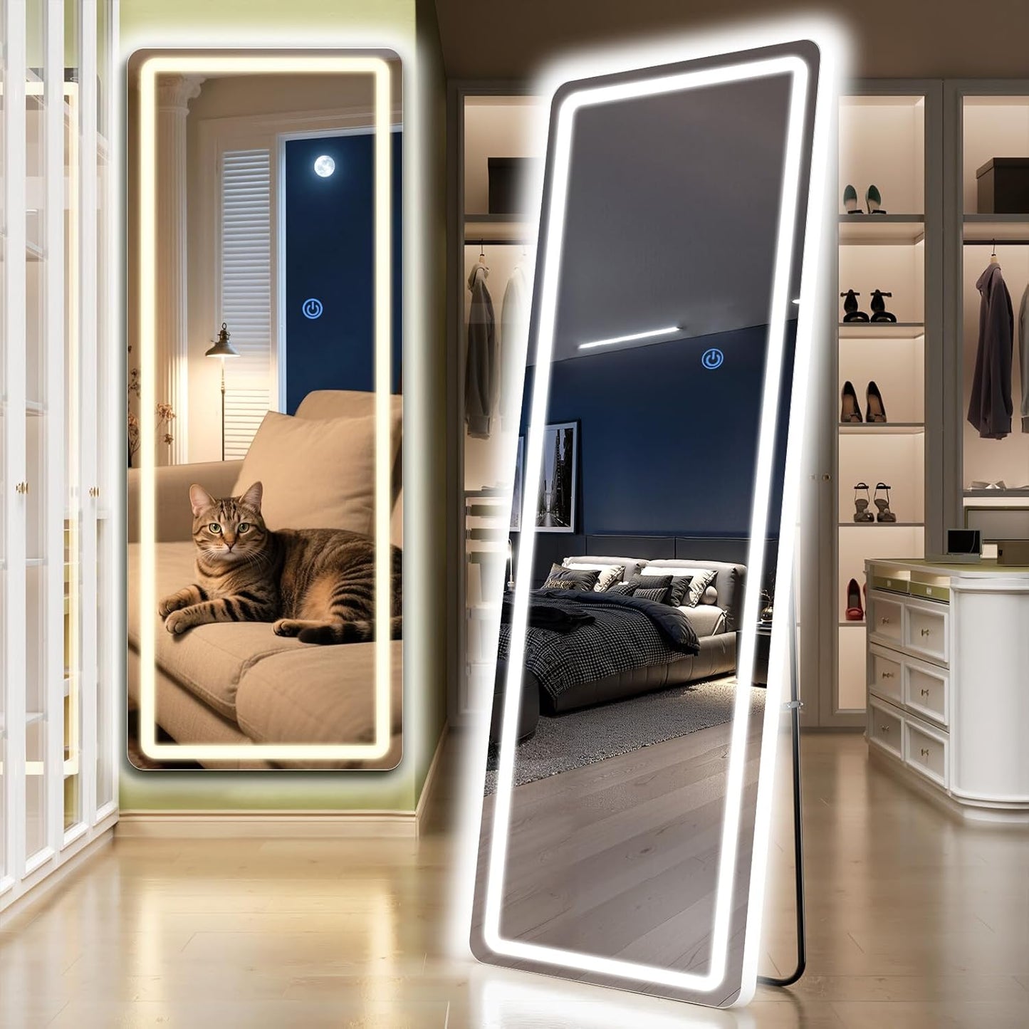 Standing Mirror Full Length with LED Lights for Any Space