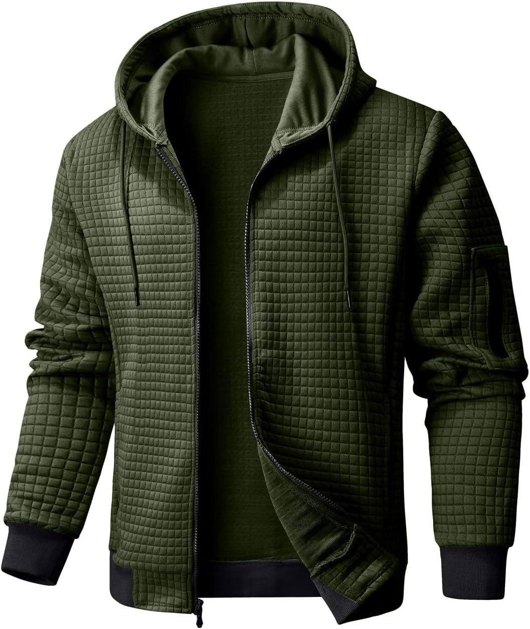 Mens Zip Up Hoodie Full-Zip Sweatshirt for Stylish Comfort