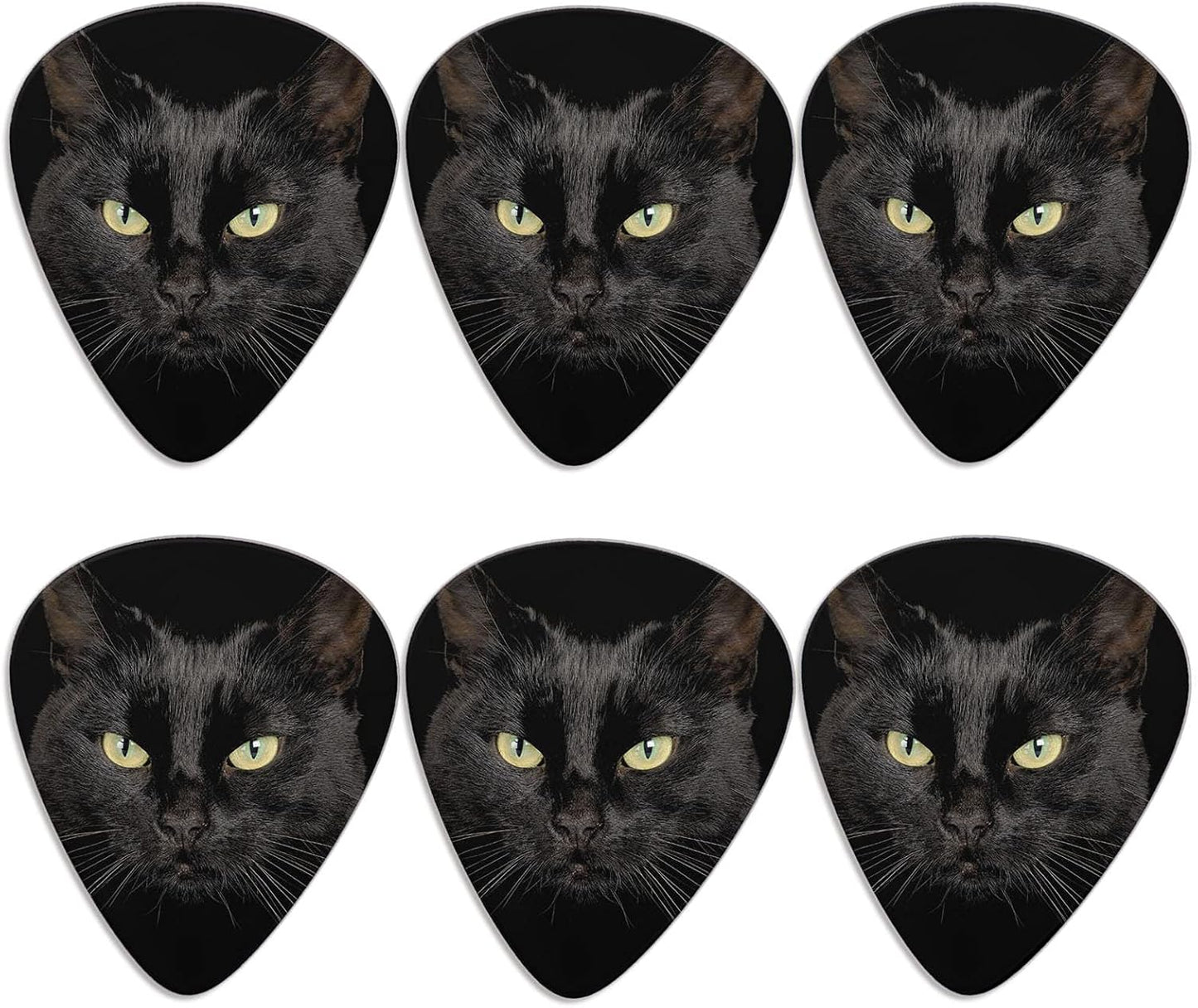 6 pack Black Cat Guitar Picks 0.96mm by KEIAHUAN