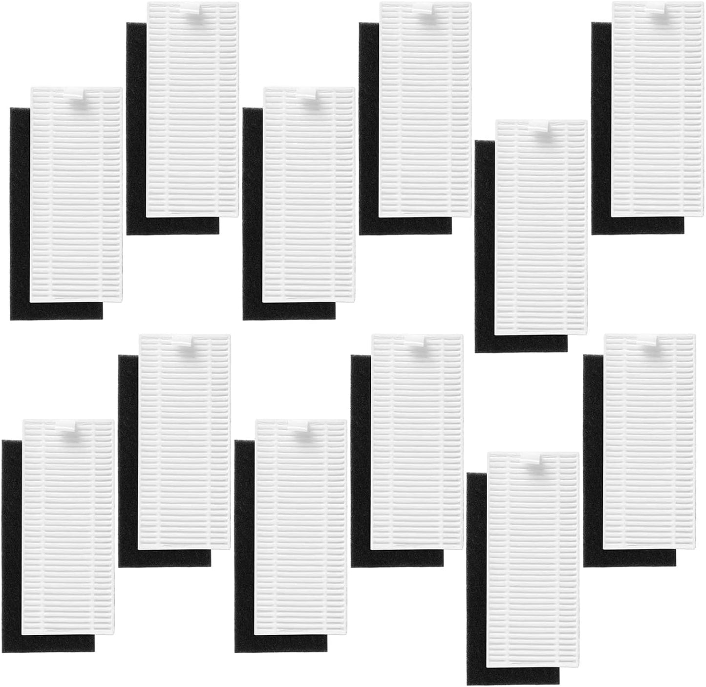 12 Pairs Filter Replacements for XIEBro K10, HR1010 - Keep Your Vacuum Cleaner Running Efficiently