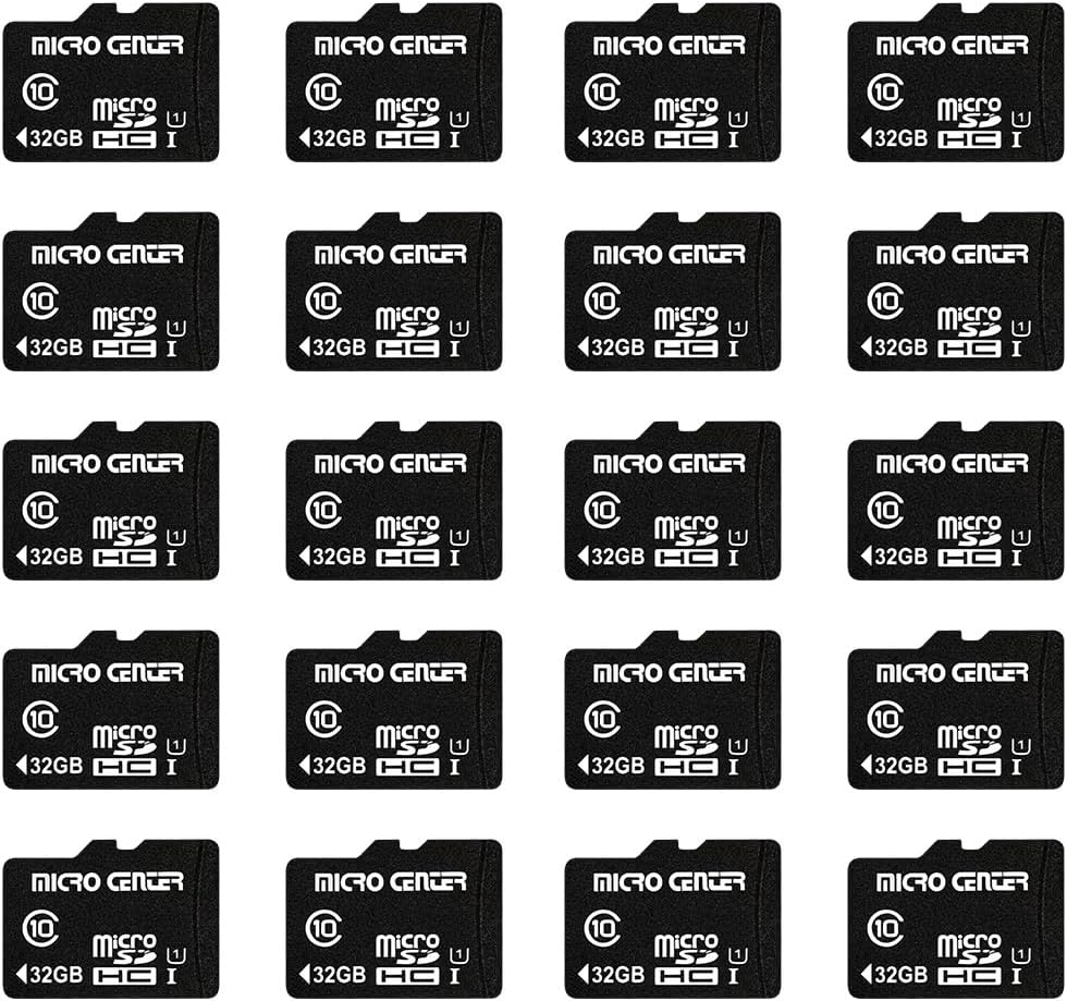 20 Pack 32GB Micro SDHC Cards for Mobile & HD Recording