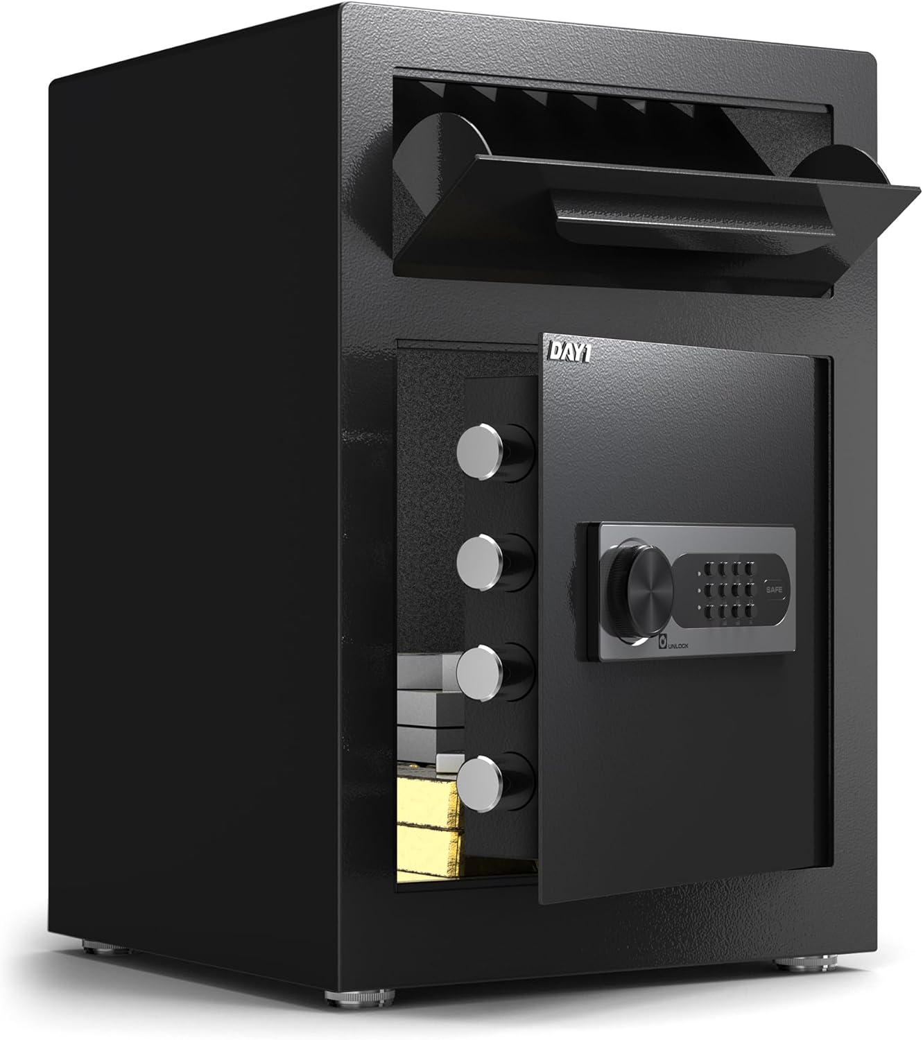 DAYI Drop Safe with Fireproof Bag for Business & Home Use