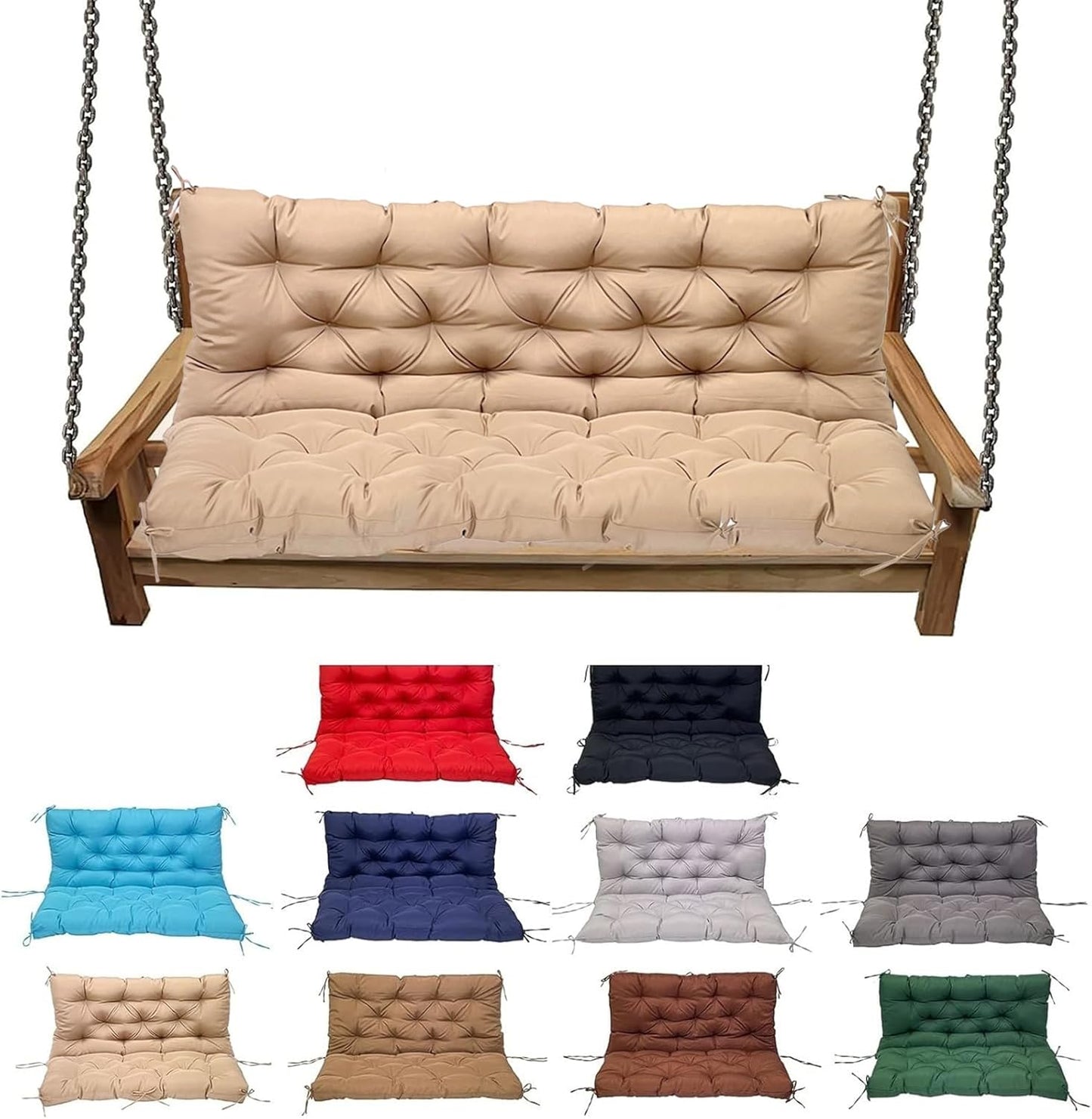 Swing Cushion Replacement for Outdoor Porch Waterproof Comfort